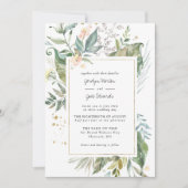 Elegant Waterverf Greenery | Roze Floral Wedding (Voorkant)