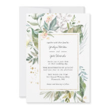 Elegant Waterverf Greenery | Roze Floral Wedding