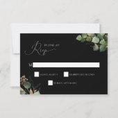 Elegant Waterverf Greenery RSVP Enclosure Kaart (Voorkant)