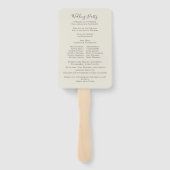 Elegant Waterverf Greenery Sage Wedding Programme Handwaaier (Achterkant)