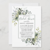 Elegant Waterverf Greenery Shower Sage Green Kaart (Voorkant)