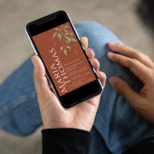 Elegant Waterverf Greenery Terracotta Foliage Kaart