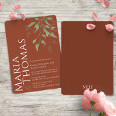 Elegant Waterverf Greenery Terracotta Foliage Kaart