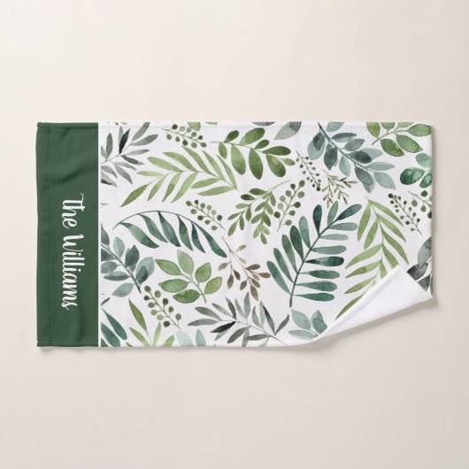 Elegant Waterverf Greenery verlaat persoonlijke Bad Handdoek (Handdoek)