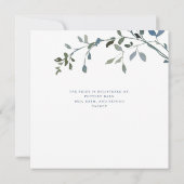 Elegant Waterverf Greenery Vines Vrijgezellenfeest Kaart (Achterkant)