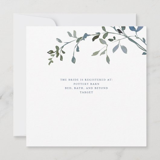 Elegant Waterverf Greenery Vines Vrijgezellenfeest Kaart (Achterkant)