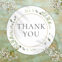 Elegant Waterverf Greenery Vrijgezellenfeest Favor Ronde Sticker