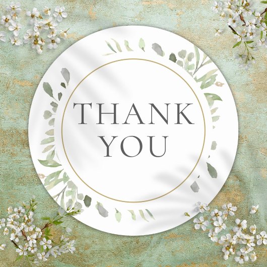 Elegant Waterverf Greenery Vrijgezellenfeest Favor Ronde Sticker