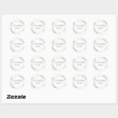 Elegant Waterverf Greenery Vrijgezellenfeest Favor Ronde Sticker (Vel)