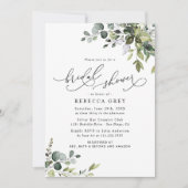 Elegant Waterverf Greenery Vrijgezellenfeest Kaart (Voorkant)