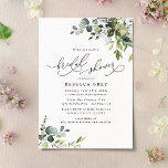 Elegant Waterverf Greenery Vrijgezellenfeest Kaart<br><div class="desc">Dit elegante Boho Greenery-collectie is voorzien van gemengde waterverf groene bladeren in combinatie met een klastige serif en een delicaat sans lettertype in zwart,  met een monogram op de achterkant. Overeenkomende objecten beschikbaar.</div>
