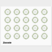 Elegant Waterverf greenery vrijgezellenfeest Ronde Sticker (Vel)