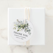 Elegant Waterverf Greenery Wedding Bedankjes Labels (In situ)