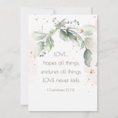 Elegant Waterverf Greenery Wedding Christelijk Kaart (Achterkant)