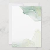 Elegant Waterverf Greenery Wedding Invitation Kaart (Achterkant)