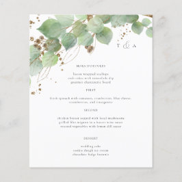 Elegant Waterverf Greenery Wedding Menus