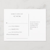 Elegant Waterverf Greenery Wedding RSVP Uitnodiging Briefkaart (Achterkant)