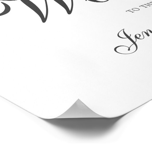 Elegant Waterverf Greenery Welcome Wedding Poster (Hoek)