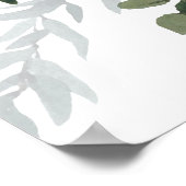 Elegant Waterverf Greenery Welcome Wedding Poster (Hoek)