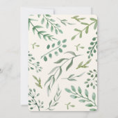 Elegant Waterverf Greenery Wreath Wedding Kaart (Achterkant)