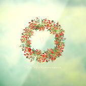 Elegant Waterverf Greenery Wreator Monogram Custom Raamsticker (Vel 3)