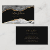 elegant waterverf grijs goudagaat visitekaartje (Voorkant / Achterkant)