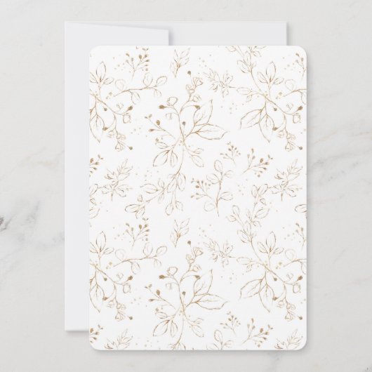 Elegant, Waterverf, groen, doop Kaart (Achterkant)