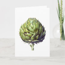 Elegant waterverf groen geverfd Artichoke