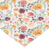 Elegant Waterverf Herfst Floral Pattern Tafelkleed (Gekanteld)