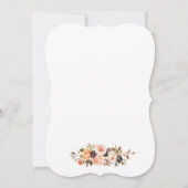 Elegant Waterverf herfst Floral Wedding Kaart (Achterkant)