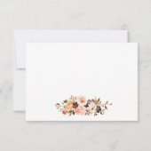 Elegant Waterverf herfst Floral Wedding RSVP Kaartje (Achterkant)