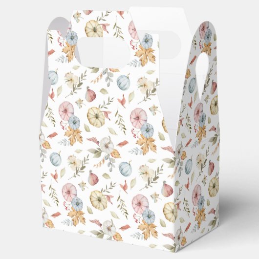 Elegant Waterverf herfstpatroon Bedankdoosjes (Geopend)