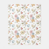 Elegant Waterverf herfstpatroon Fleece Deken (Voorkant)