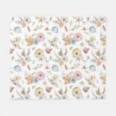 Elegant Waterverf herfstpatroon Fleece Deken (Voorkant (Horizontaal))