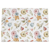 Elegant Waterverf herfstpatroon Groot Cadeauzakje (Voorkant)