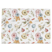 Elegant Waterverf herfstpatroon Groot Cadeauzakje (Achterkant)