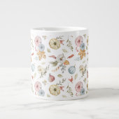 Elegant Waterverf herfstpatroon Grote Koffiekop (Voorkant)