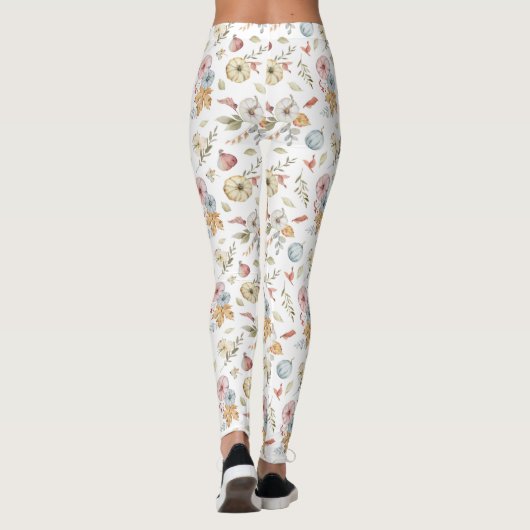 Elegant Waterverf herfstpatroon Leggings (Achterkant)