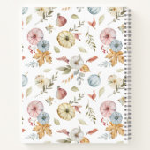 Elegant Waterverf herfstpatroon Notitieboek (Achterkant)