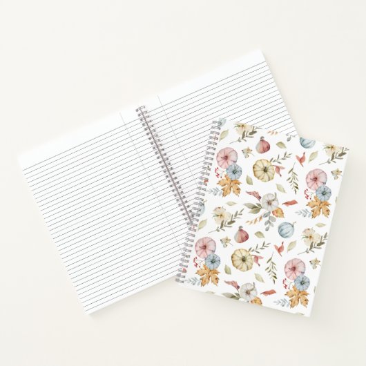 Elegant Waterverf herfstpatroon Notitieboek (Binnen)