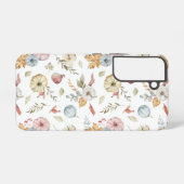 Elegant Waterverf herfstpatroon Samsung Galaxy Hoesje (Achterkant horizontaal)
