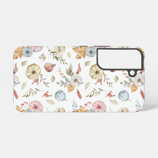 Elegant Waterverf herfstpatroon Samsung Galaxy Hoesje (Achterkant horizontaal)