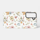 Elegant Waterverf herfstpatroon Samsung Galaxy Hoesje (Achterkant horizontaal)