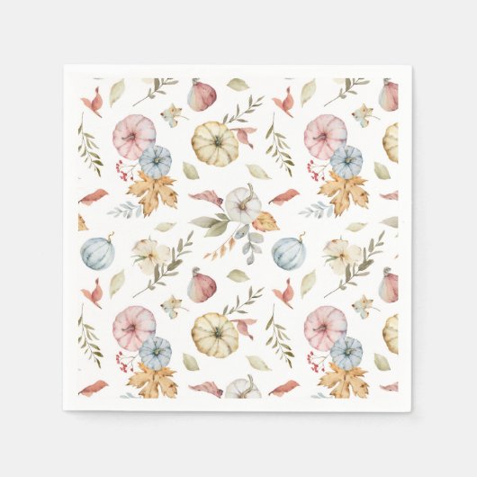 Elegant Waterverf herfstpatroon Servet (Voorkant)