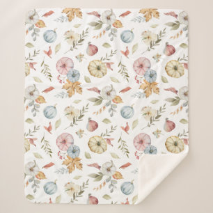 Elegant Waterverf herfstpatroon Sherpa Deken