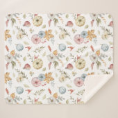 Elegant Waterverf herfstpatroon Sherpa Deken (Voorkant (horizontaal))