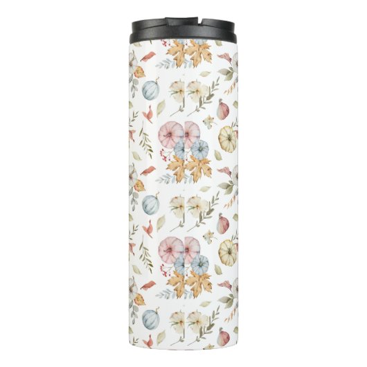 Elegant Waterverf herfstpatroon Thermosbeker (Achterkant)