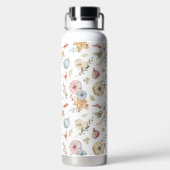 Elegant Waterverf herfstpatroon Waterfles (Achterkant)