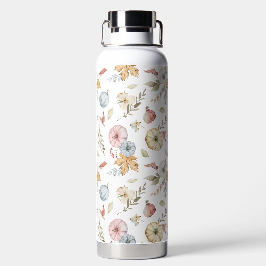 Elegant Waterverf herfstpatroon Waterfles (Achterkant)