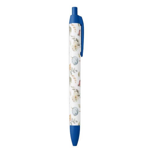 Elegant Waterverf herfstpatroon Zwarte Inkt Pen (Achterkant (Verticaal))